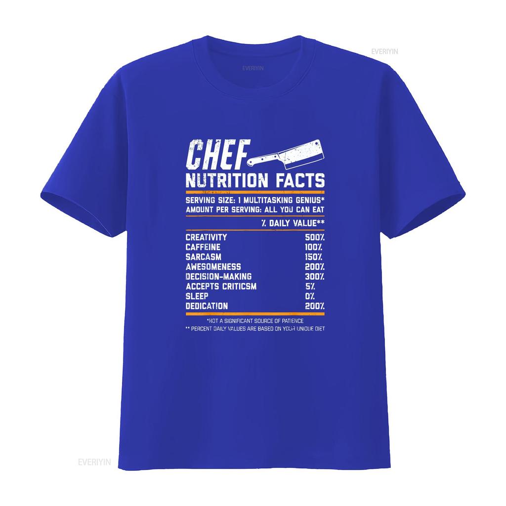 Chef Nutrition Facts Funny Cook Vintage Cooking T Shirt vintage Washed Casual Versatile Slightly Unisex graphic streetwear Soft