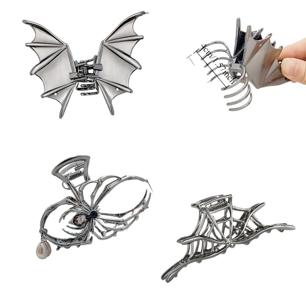 Hairpin Halloween Niche Design Spider Web Grab Clip Cross Border Back Head Hair Grab Headgear Shark Clip Spider Plate Hairpin