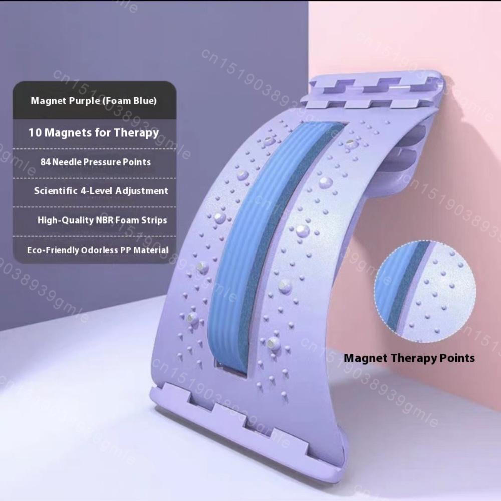 Home Back and Lumbar Stretching Device Yoga Fitness Waist Stretching Massager Back Exercise Traction Back Opening Device