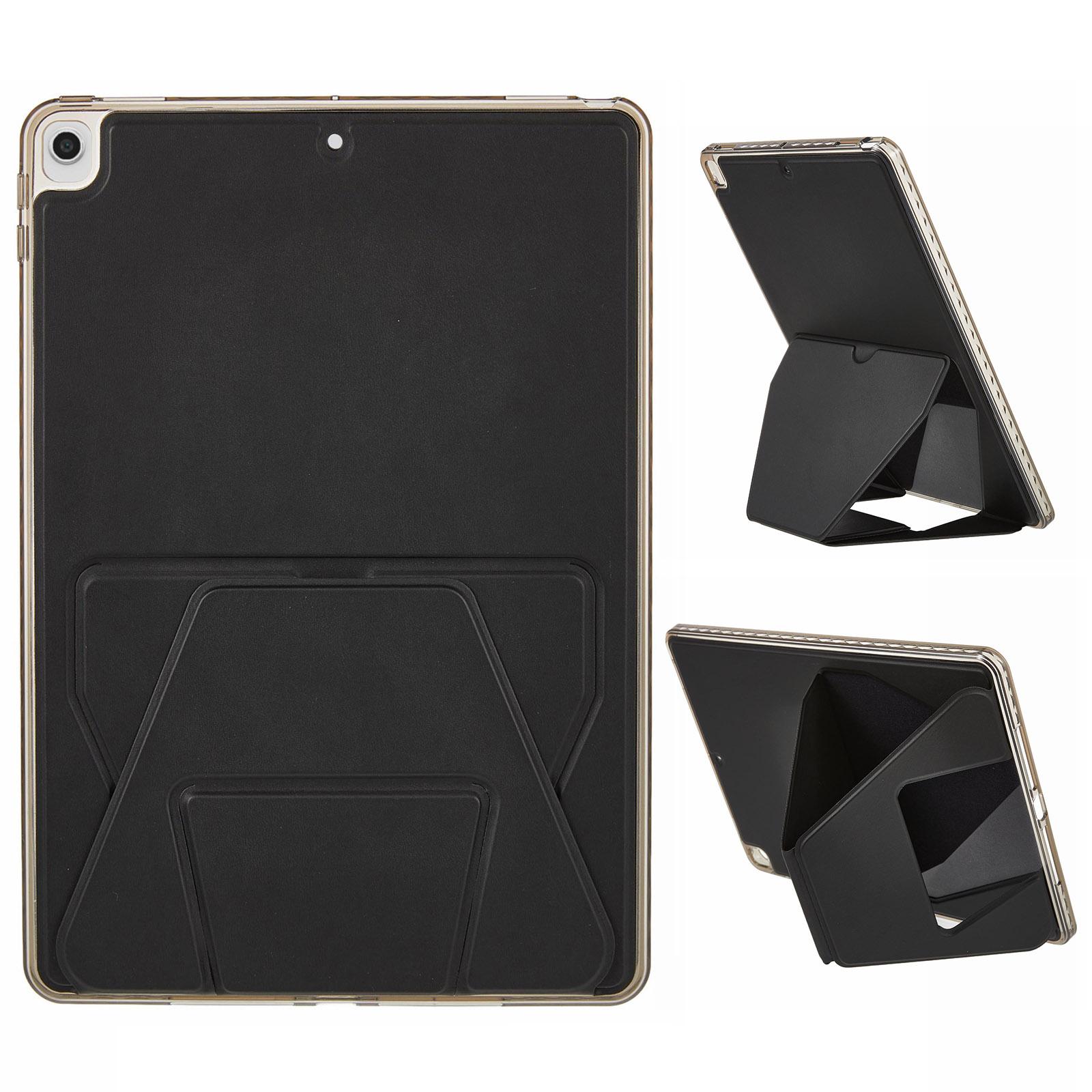 

For iPad (2025)/10.9 (2022) Case TPU PU Leather Kickstand Tablet Cover Black