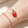Three-Dimensional Fruit Pendant Three-Dimensional Strawberry Bracelet Pendant Alloy Jewelry Accessory Fashion For Jewelry Making