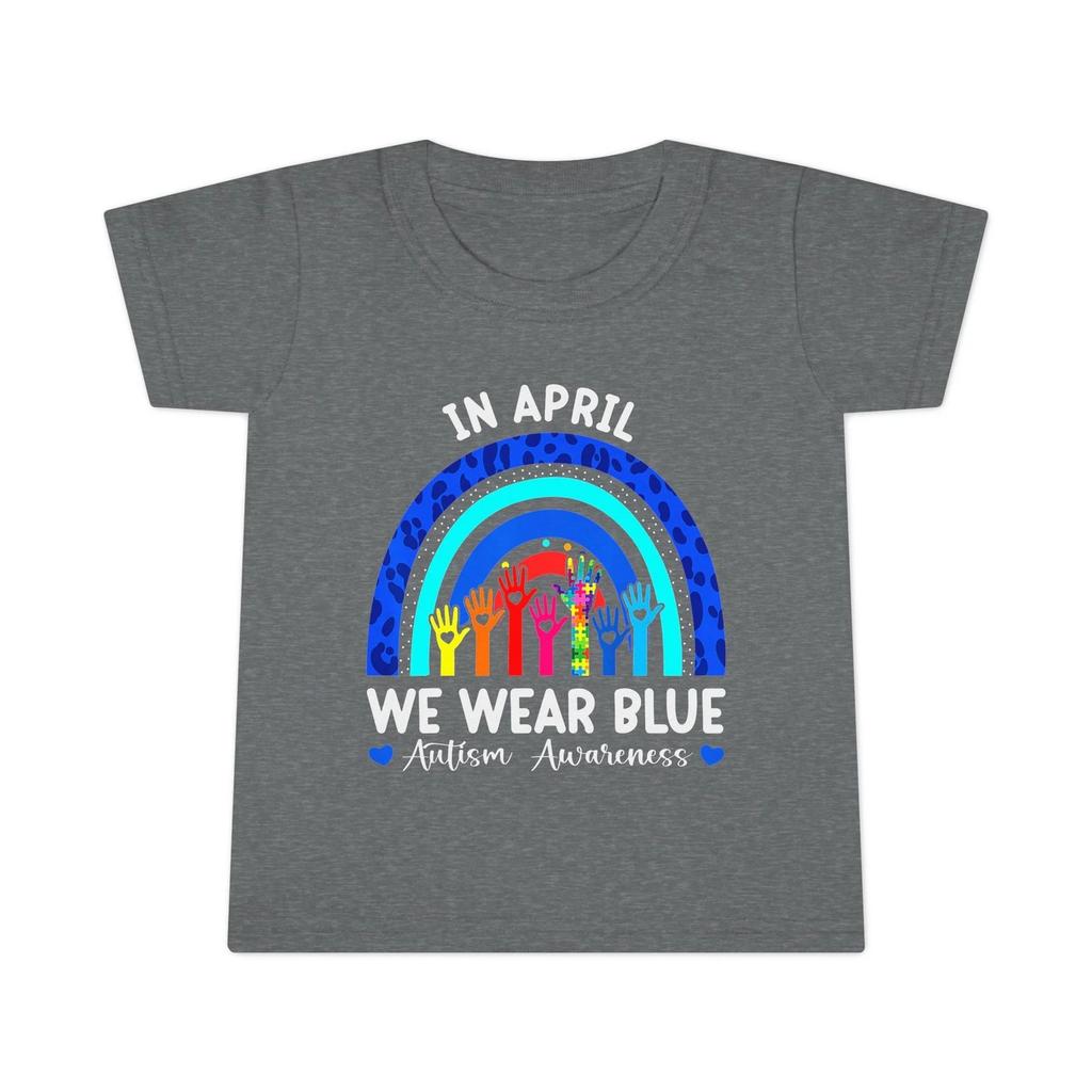 Im April Tragen Wir Blau Autismus Bewusstsein Kleinkind Kinder Kinder T Kinder T-Shirt