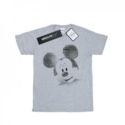 Mens Mickey Mouse Text Face T-Shirt