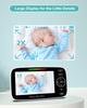 SM43C Wireless Baby Monitor with Night Vision, Lullaby, Intercom, and Temperature Detection