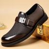 Fashion Quality Non Slip Sole Formal Leather Shoes Luxurious Mesh Perforated Breathable Business Office Casual Leather Shoes Men Loafers
