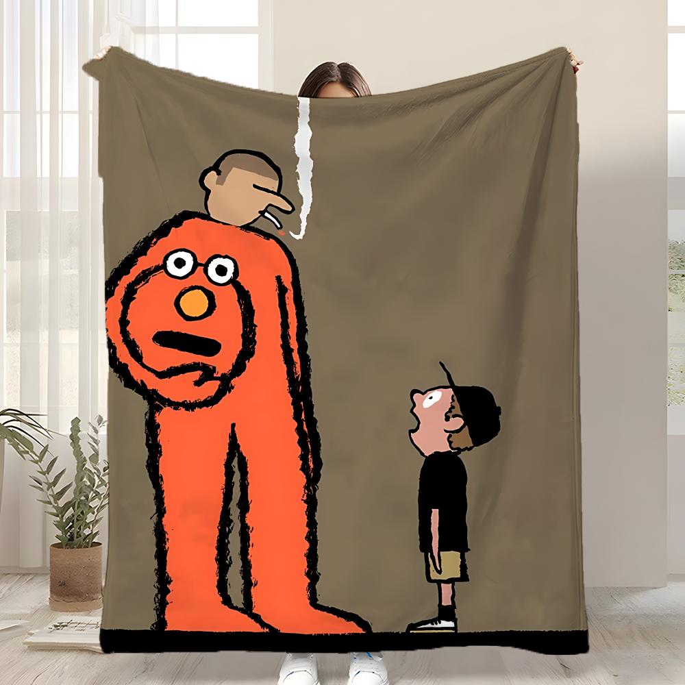 J-Jean J-Jullien Art Throw Kid-Friendly Flannel Throw Blanket Soft Warm Anti-Static Washable All Season 75x90cm