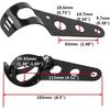 Anki HappiGo ANKIA Universal 33mm-43mm Metal Motorcycle Modified Headlight Mount Brackets Clamp Fork Ear for Motorcycle Chopper Cafe Racer (Black)