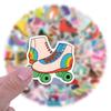 55pcs Waterproof Roller Skate Cartoon Stickers for Journals, Water Bottles, and Computers
