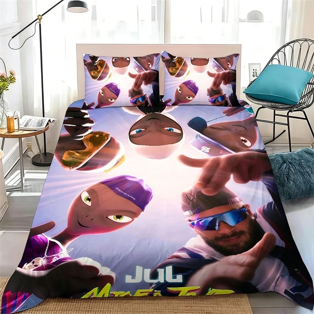 Julien Marie JUL Logo Duvet Cover Set Home Style Bedding Soft Laundry Cotton Bed 2/3 Piece Set Four Seasons Student Dormitory
