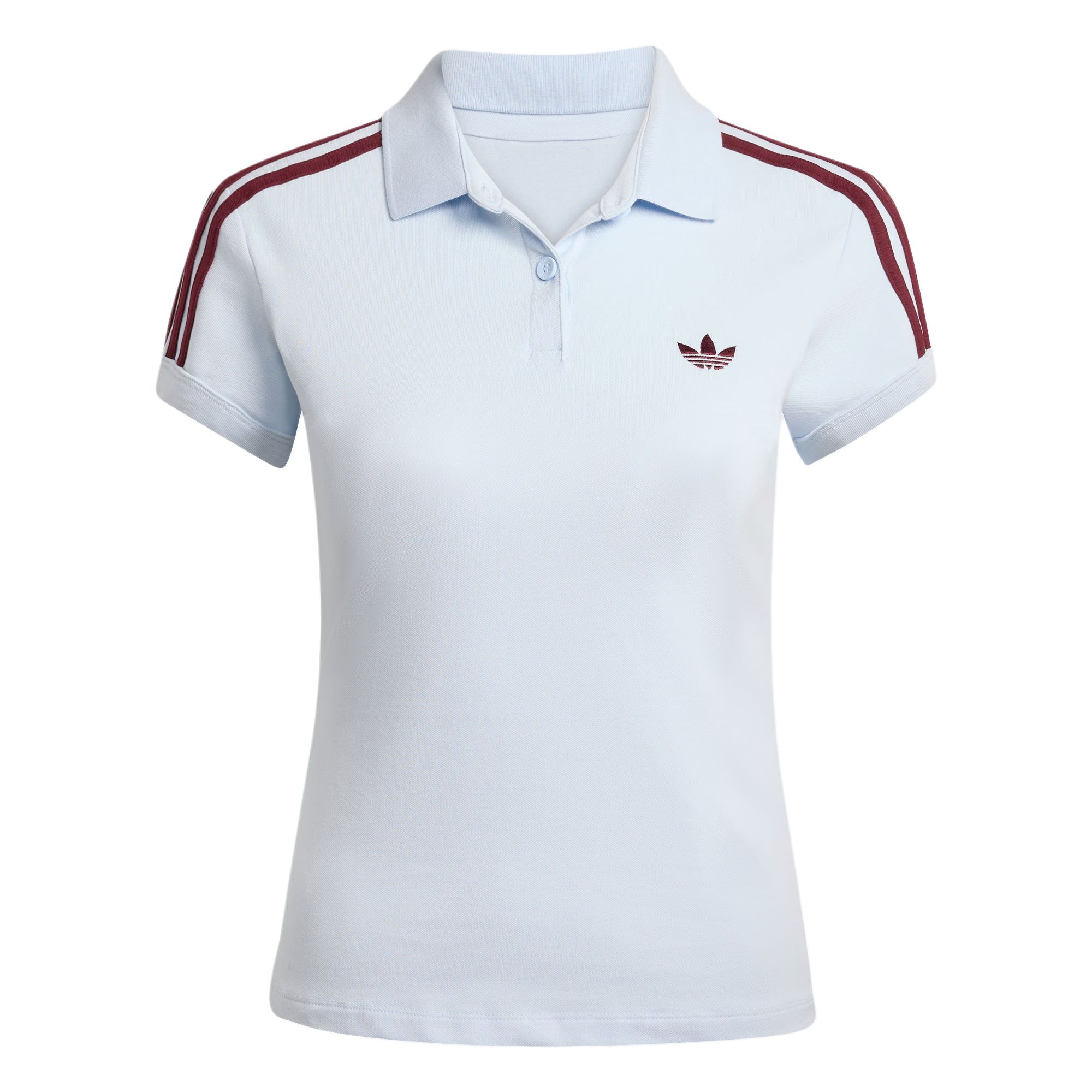 Adidas Originals Firebird Sports Knit Slim Fit Short Sleeve Polo Shirt Women tops KD3698 S