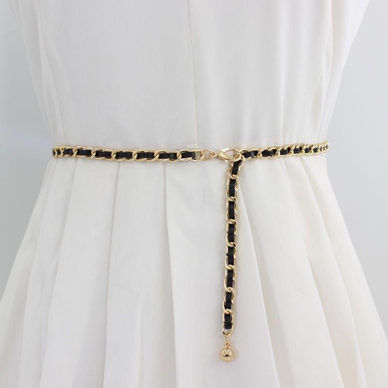

And Minimalist Fashionable Metal Waist Chain Belt Gorgeous Accessory For Outfit Every чёрный