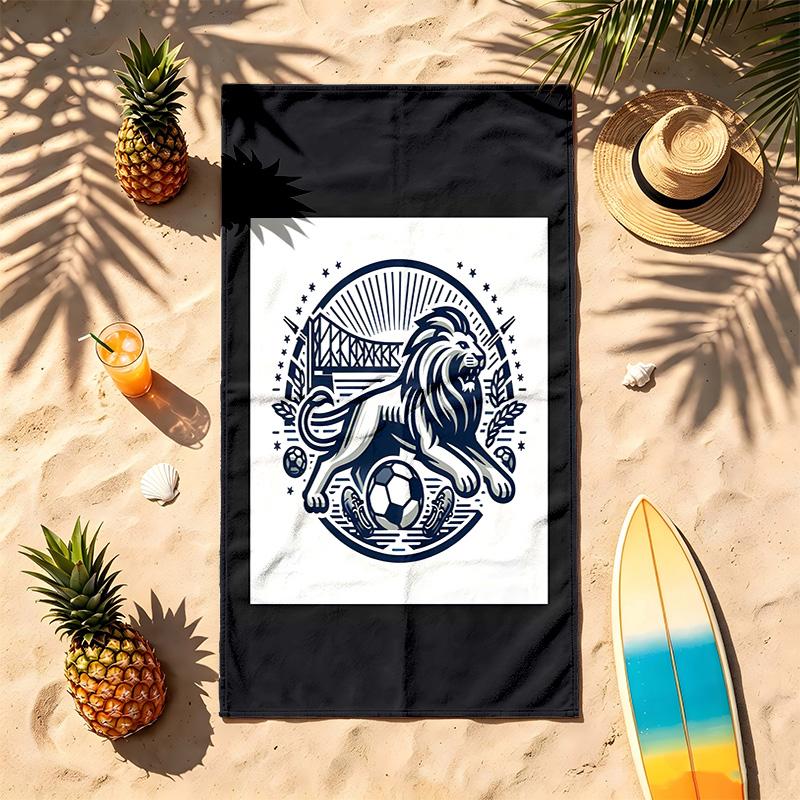 Brisbane Lions (1) Theme Beach Towel Sand Resistant Soft And Comfortable Suitable For The Pool Camping Yoga And Diving A Travel Essential