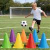 12Pcs/Set Sign Buckets Colorful Plastic Logo Buckets Football Training Cones with Carrying Bag Ergonomic