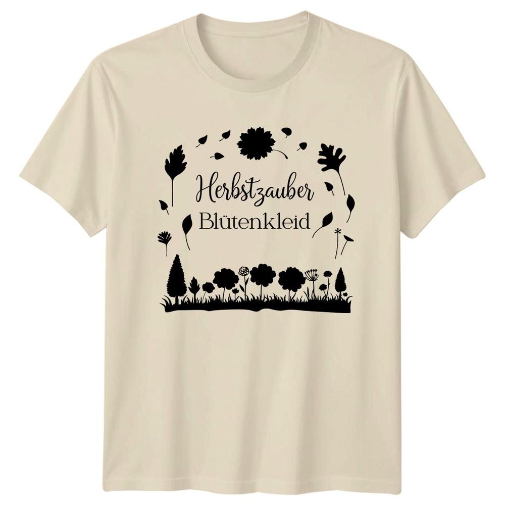 Herbstzauber Blutenkleid Unisexs TShirt Autumn Flowers Nature Birthday Gift