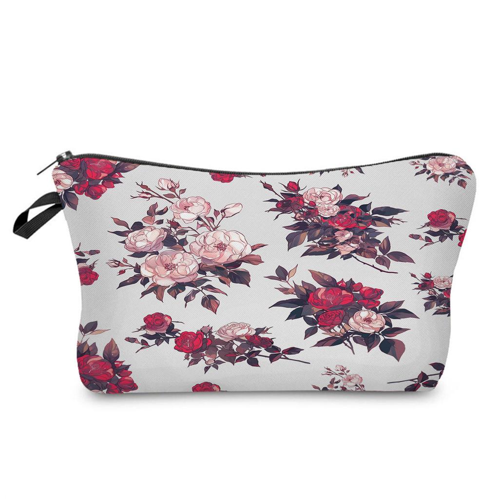 Women Blue and White Porcelain Print Cosmetic Bag Toiletries Organize Travel Storage Case 6358