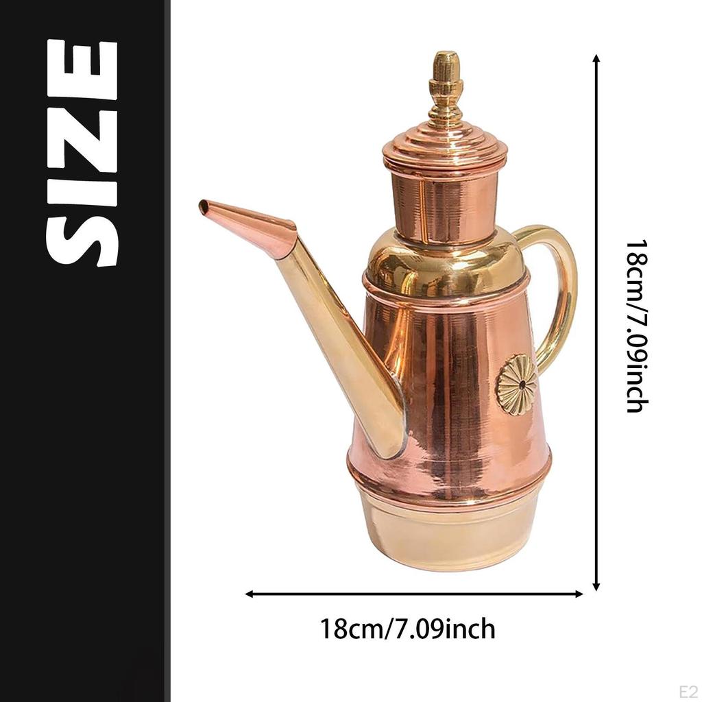 Copper Oil Dispenser Pizza Cruet 350 ml Handcrafted Retro Container for Bakeries Hotels