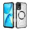 CD Magnetic Design Heavy Duty Hard HD Clear Back Cover For Infinix Hot 11S NFC X6812B,Rugger Armor Hard PC TPU Case