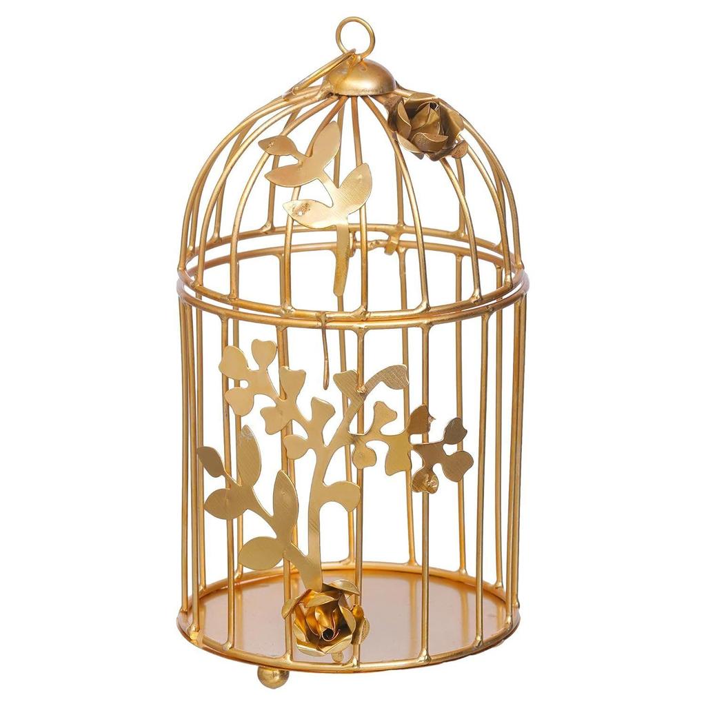 Gold Plated Colour Tealight Candle Holder with Flower Vine- Diwali Candle Holder- Diwali Decorations Items for Home Decor