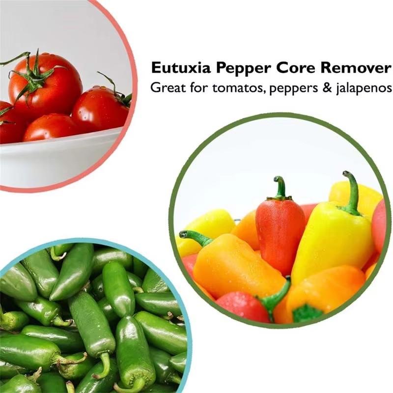 Pepper Corer Odstraňovač semen chilli Jalapeno Peppers Okurka Rajčata Deseeder Twist Seed Seed Bell Separátor jader Kuchyňský nástroj