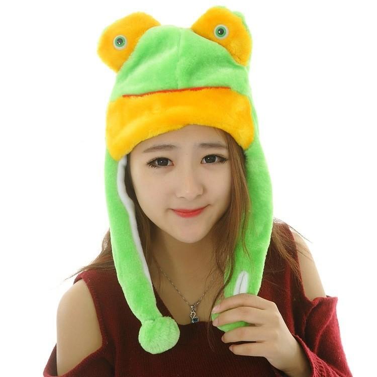 Cartoon Animal Hat For Adults And Kids Warm Plush Winter Headgear With Ear Cover For Kids