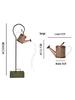 Solar Kettle Light: Outdoor Garden Decoration with Wrought Iron Water Sprinkler