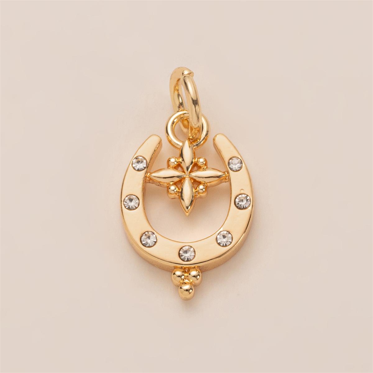 

DIY Pendant Accessories Star Moon Love Pendant Necklace Copper Gold Plated Color Preserved