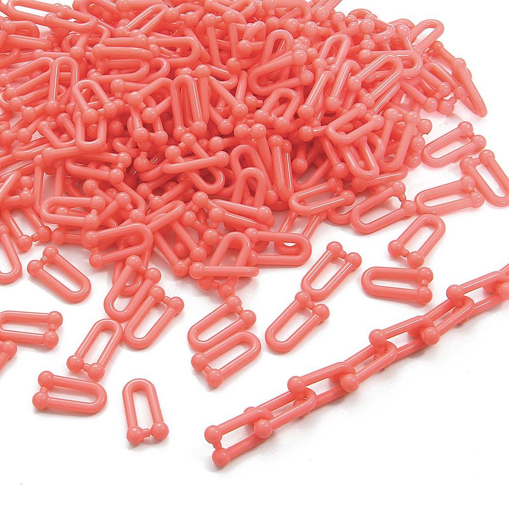 Mixed Color Acrylic U Shape Ring Beads Connector Link Chain for Jewelry 20/50 Pcs