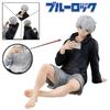 Anime Blue Lock Nagi Seishiro Figure Sitting Pose Action Cute Table Dolls Decoration Model Toys Christmas Gifts PVC Poseable Articulated Scale