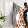 Easy Install Sunshade Curtains Simple Self-Adhesive Shading Sunshade Curtain Punch Free Double Sided Silver Insulated Anti-UV