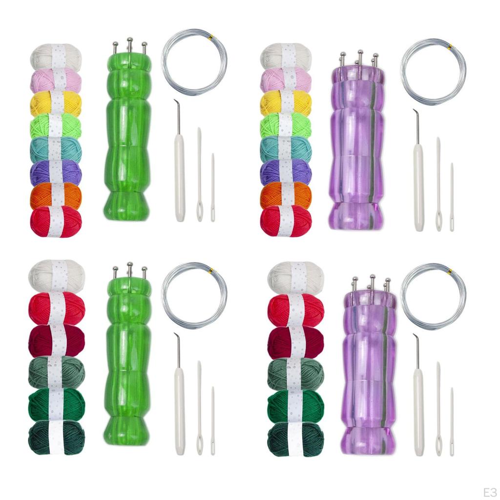 Braiding Tool Kit for Hand Knitting with Spool Loom and Crochet Hook