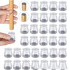 16 Pcs Transparent Silicone Chair Leg Protectors With Non Slip Felt Bottom Noise Reduction Perfect For Hardwood Floors Home