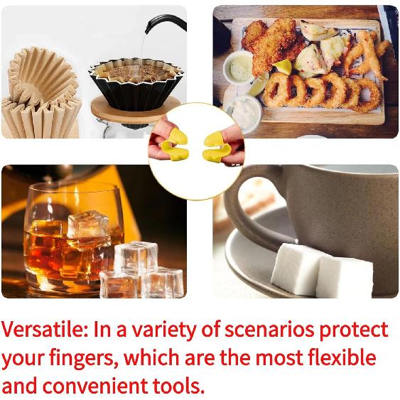 1 Pair Mini Silicone Finger Oven Mitts Heat Cold Dirty Hurt Resistant, Versatile Little Tool Such As Pot Holders, Finger Food Tongs, Coffee Filter