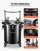 Pressure Pot Paint Tank, 40 L Heavy Duty Steel Pressure Pot Tank, Spray Paint Pressures Pots with Three Quick-Connect Couplers for Home Use, DIY, Art