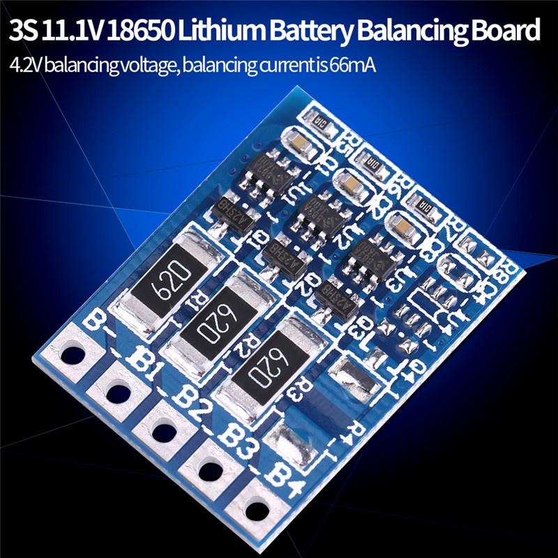Scheda di Protezione PCB BMS Batteria 18650 agli ioni di Litio 12.6V 50A Balance 12V 3S 11.1V