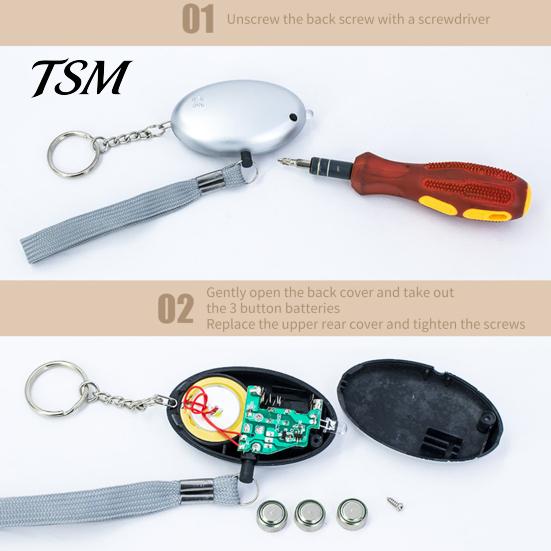 Security Alarm Mini Portable Self Defense 130dB Personal Loud Sound SOS Emergency for Women Safety