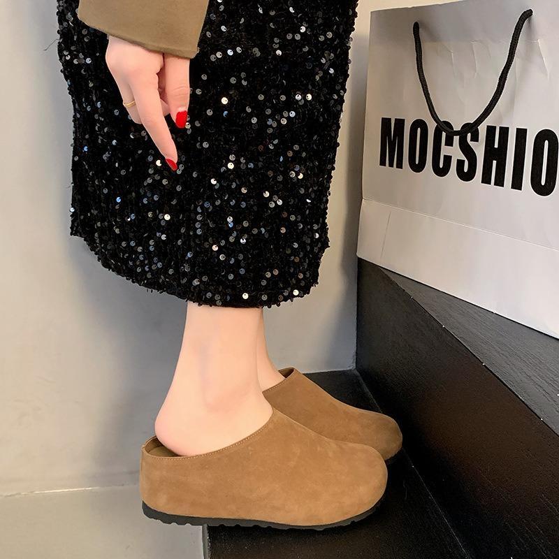 Retro style slippers women's outer wear spring new bag head half drag versatile lazy pedal