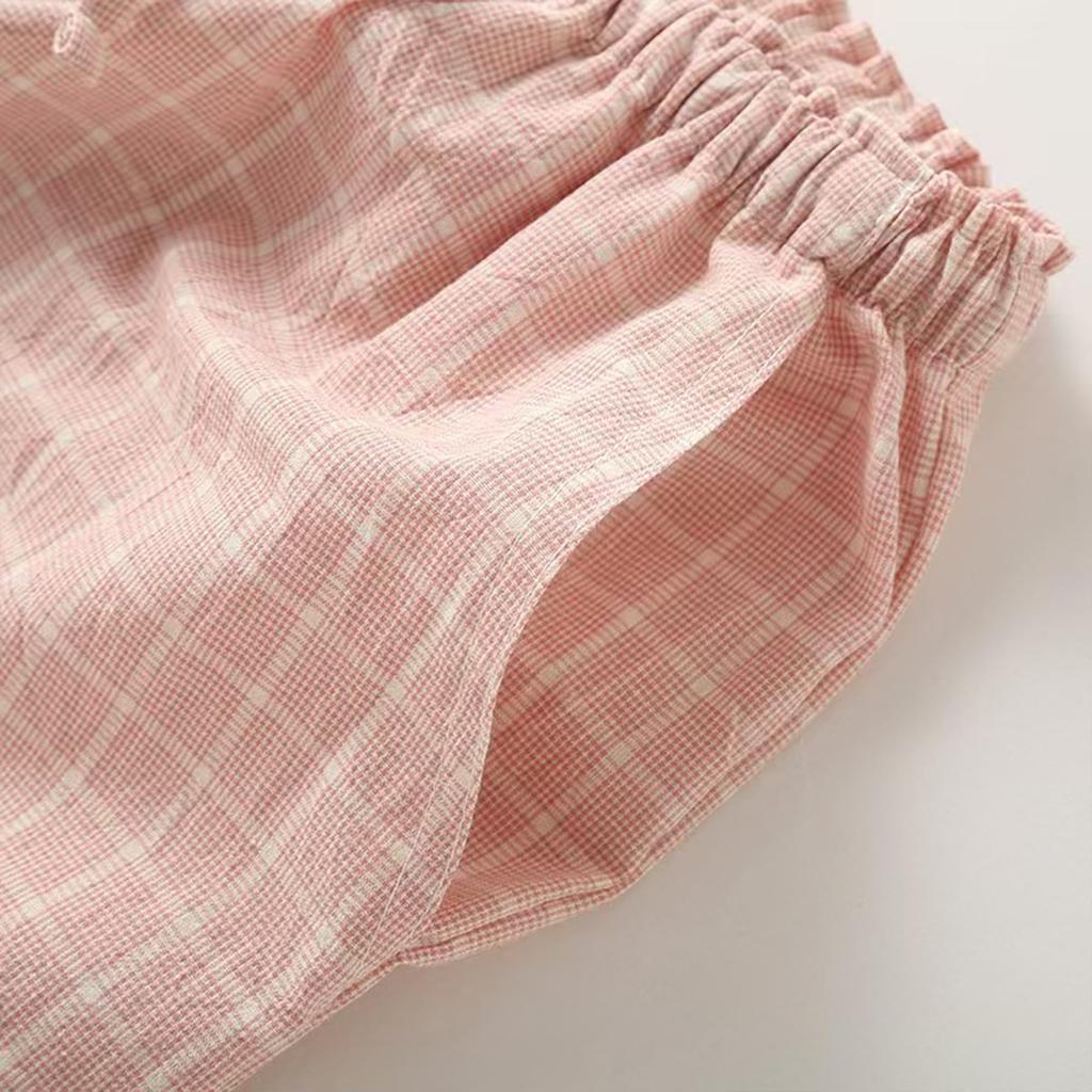 Pajamas Check Gentle On the Gift [SISOFTLY] Men's Pants, Blue, Pattern, 100% Cotton, Skin, Spring/Summer, Cool, Men's Loungewear, Roomwear, (Blue, L)