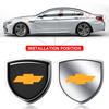1Pcs 3D Metal Auto Door Shield Emblem Car Body Badge Sticker Styling For Chevrolet Cruze Equinox Captiva Trax Malibu Tahoe Impala Sonic