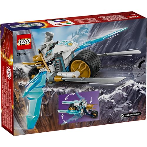 LEGO Ninjago Zane's Ice Bike Toy, Birthday Gift, Building Blocks, Boys and Girls, Ages 7, 8, and 9, Elementary School Students, Battle Robot, 71816