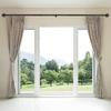 Adjustable Length Carbon Steel Curtain Rod Wrap Around Drapery Rod for Bedroom Indoor and Outdoor Curtain Rod Decors