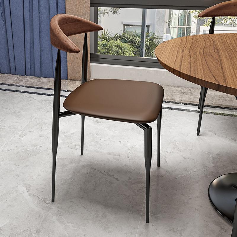 Nordic Metal Dining Chair Simple Endorsement Table and Chair Italian Retro Leisure Restaurant Chair