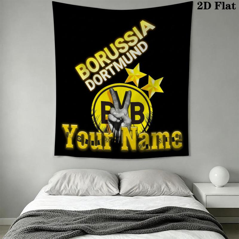 BVB Custom Name Wall Tapestry Aesthetic Wall Hanging Printed Fabric Blanket Decorative Tapestries for Bedroom Living Room Home Decor