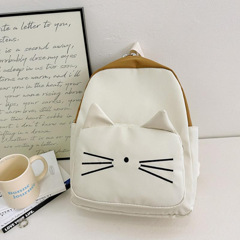 Cartoon Cat Kids Backpacks Kawaii Children's Handbags for Girls Boys Kindergarten Schoolbag Korean Toddler Travel Storage Bag