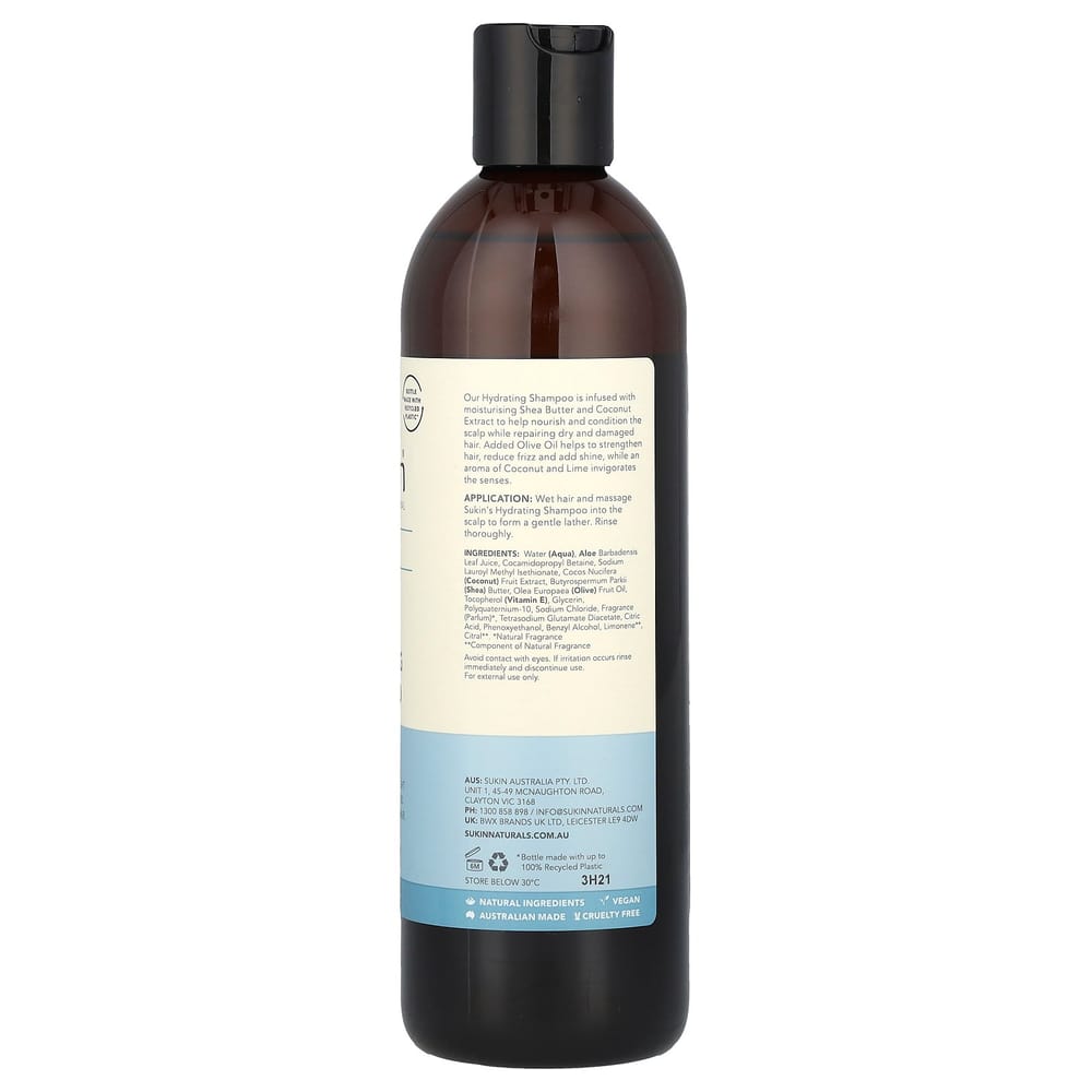 Sukīn Hydrating Shampoo for Dry and Damaged Hair 500ml (16.9fl oz)
