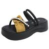 Cool Slippers for Women's Summer Wear 2025 New Fashion Pearl with Skirt Two Wear Sandals Non-slip Pregnant Women
