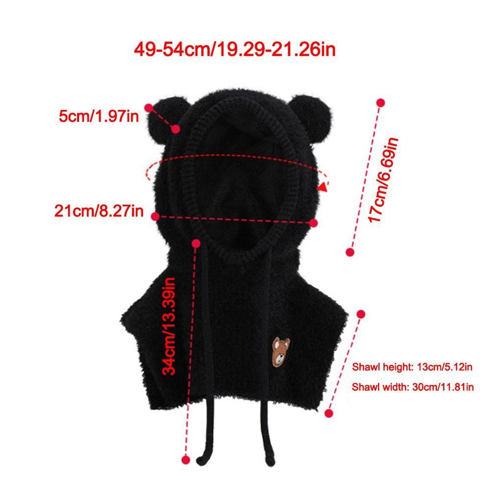 Shawl Pullover Cap Coldproof Kids Balaclava Hats Cute Children's Knitted Cap  Autumn Winter