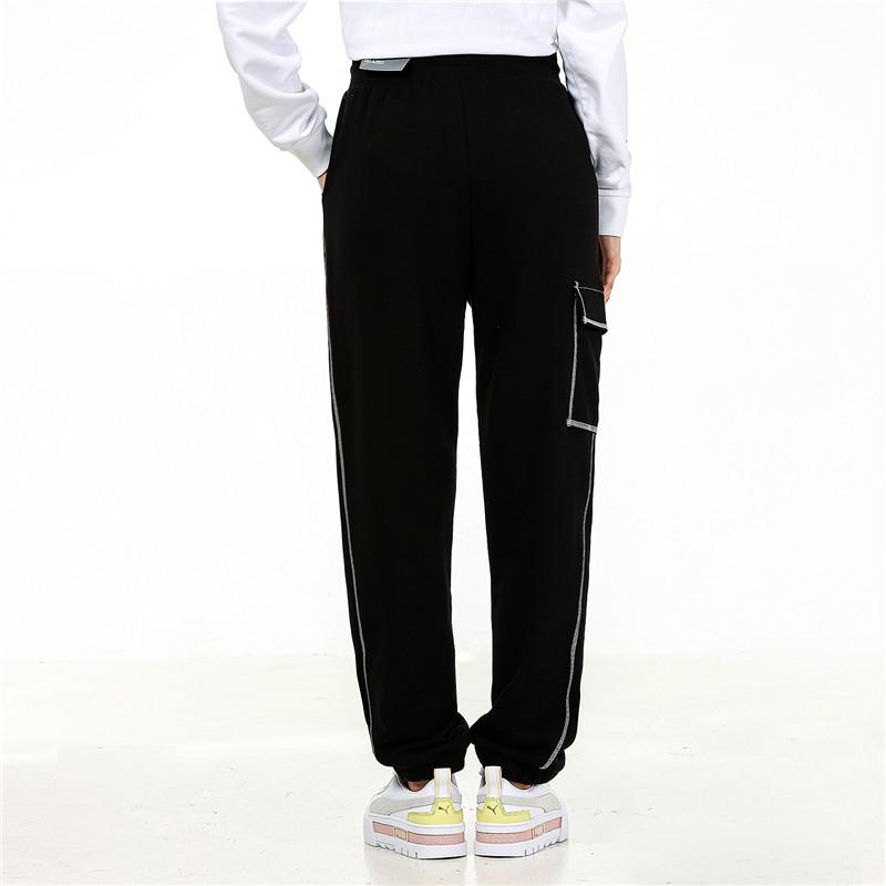 Puma Retro Sports Casual Breathable Knitted Long Pants Women Bottoms Black 847702-01