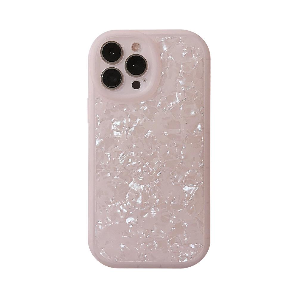 Girls Pink Shell Pattern Iphone16 Apple 14promax Mobile Phone Case Dreamy 11 Suitable for 1512 Soft