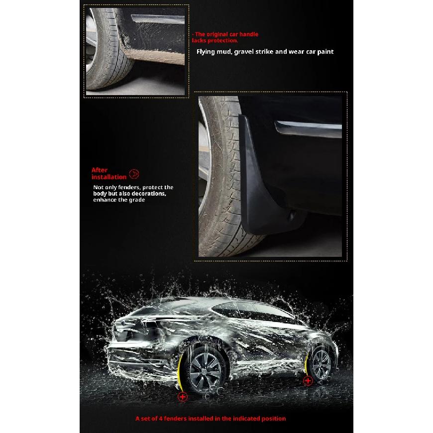 Mud Flaps Fit for Volkswagen Golf 8 R-Line 2020-2023 2021 2022 Mudguards Tire Fenders Splash Proof Accessories Wheel Guards 4ps