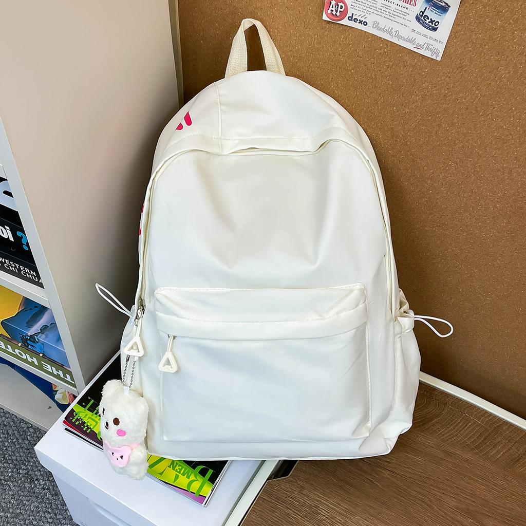 Fashion Letter Mori Simple Backpack Female Large Capacity Junior High School Student School Bag Versatile Youth Campus Backpack